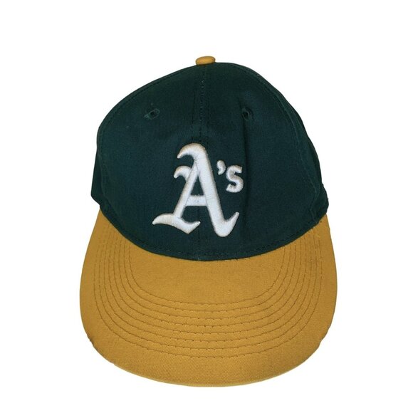 Oakland As Youth Baseball Cap Green & Yellow Adjustable By OC Sports - Picture 4 of 4